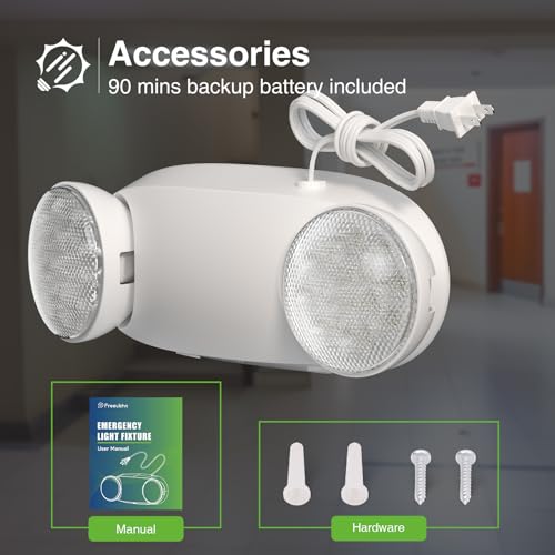 FREELICHT 4 Pack Led Emergency Lights with Round Head, 4FT Plug in Cord - size: 4 pack