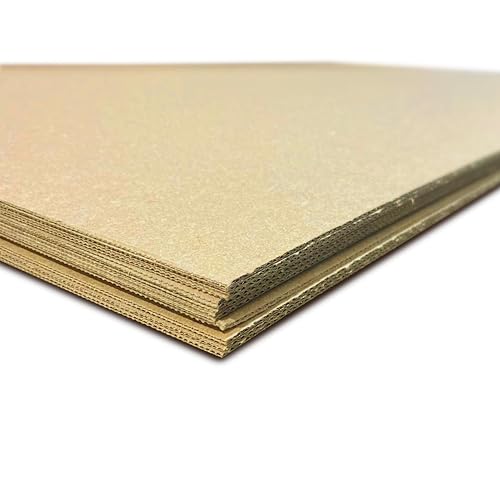 Flipside Products 32" x 40" Kraft Two Sided (E-Flute) Corrugated Project Sheets, Cardboard Sheets, Flat Packing Inserts, Crafts, Pads Packing, Brown, Pack of 10 - size: 10 Pack, style: E-Flute