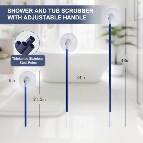 Shower and Tub Scrubber Brush - Non-Scratch Cleaning Brush for Bathtub Sink
