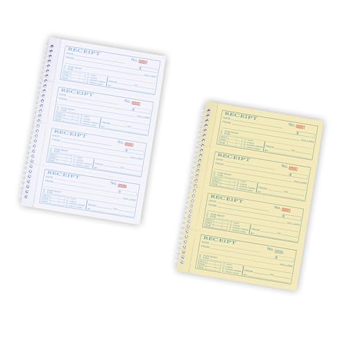2 Pcs Money Rent Receipt Book,7.9x11.22 Inches,Receipt Book with Carbon Copies,2 Part Carbonless,Cash Receipt Book,200 Sets per Book - size: 7.9x11.22 inches, style: 2Pcs-2Part