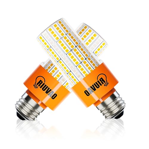 RIUVAO 40W LED Corn Light Bulb, 320W Equivalent 5000LM, 5000K Daylight, Waterproof & 90% Energy Saving - E26/e27 Base Corn Cob Light for Home, Garage, Fan (2-Pack) - color: 5000k Daylight White