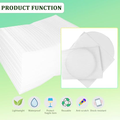 100 Pack Foam Pouches 6x10in, Cushion Foam Wrap for Moving - size: 6x10 inch