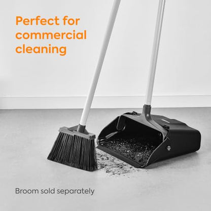 Coastwide Professional Heavy Duty Upright Dustpan, 36.4", Black