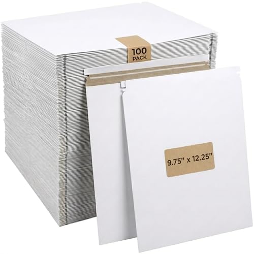 BOX USA Rigid Mailers 9" x 12" (100-Pack) - Cardboard Mailer Envelopes for Photos, Documents, Prints - Stay Flat - size: 9" x 12" (100-Pack)