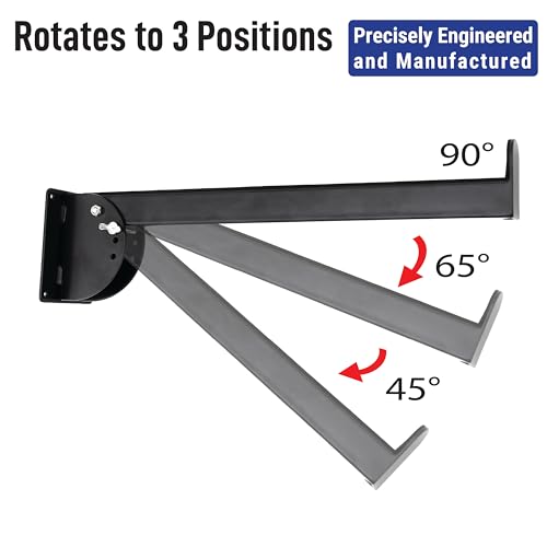 Victory Display WALL-MOUNTED Keyboard Arms – Fixed Length Keyboard Wall Mount, Space-Saving Keyboard arms for Home Studios and retail stores, Displays keyboard at 45°, 65° & 90° Angles – 1 Pairs (16")