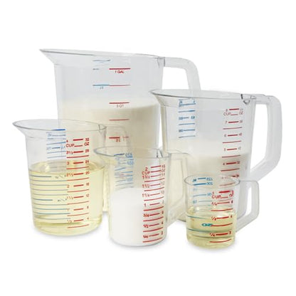 Rubbermaid Commercial Products Bouncer Clear Measuring Cup, 8-Cup/2-Quart, Clear, Strong Food Grade, Easy Read for Liquid/Dry Ingredients, for Home/Professional Kitchen - size: 2 Qt