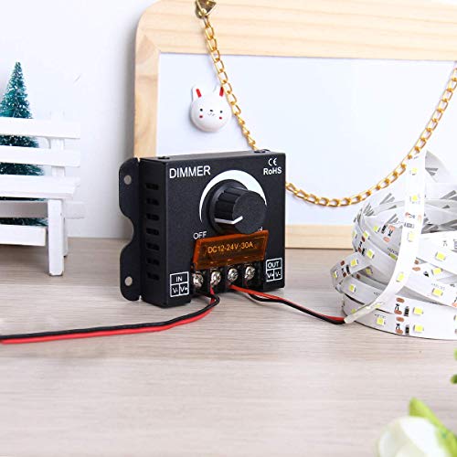 SUPERNIGHT LED Light Strip Dimmer, DC12V-24V 30A PWM, 2 PCS