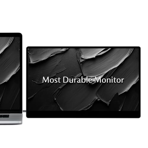 SOTSU FlipAction Go 14" Premium Portable Monitor | Full HD 1080p | 400 Nits | 100% sRGB | Robust yet Lightweight | Pivoting Landscape & Portrait Display | Tempered Glass Cover | USB-C & Mini HDMI | 5W - color: Stealth Black