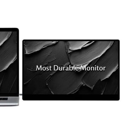 SOTSU FlipAction Go 14" Premium Portable Monitor | Full HD 1080p | 400 Nits | 100% sRGB | Robust yet Lightweight | Pivoting Landscape & Portrait Display | Tempered Glass Cover | USB-C & Mini HDMI | 5W - color: Stealth Black