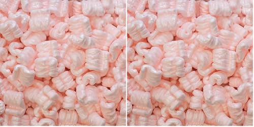 Magicwater Supply - .5 Cu Ft - Pink Packing Peanuts - Anti-Static S Shaped Cushion for Shipping, Void Filling & Storage - Protect Your Goods (Pack of 2) - size: 1/2 Cu Ft (Pack of 2)