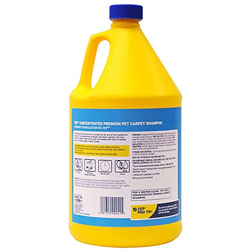 ZEP INC Carpet Shampoo, clear, 128 fl oz (Pack of 1) - size: 128 Fl Oz (Pack of 1)