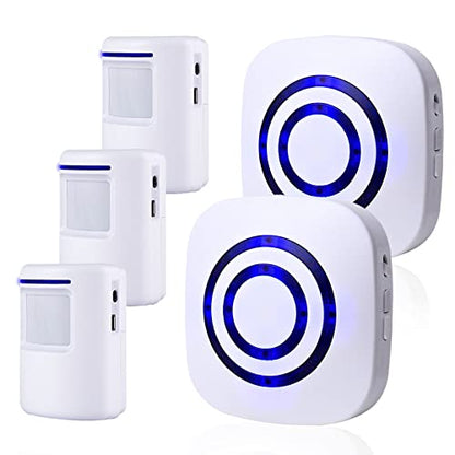 Motion Sensor Alarm, 300ft Wireless Long Range Indoor Driveway Alarm - color: White