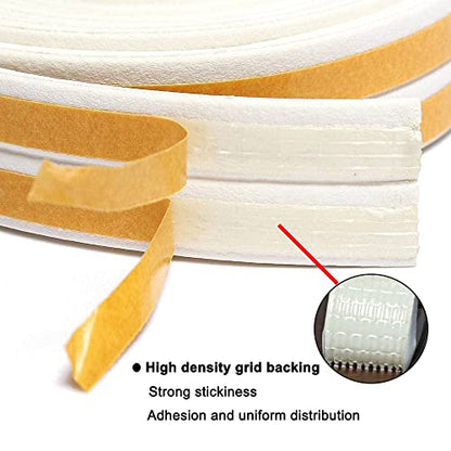 Weather Stripping Door Seal Strip, 32.8Ft Windows Insulation Tape, White - color: White, size: 32.8Ft