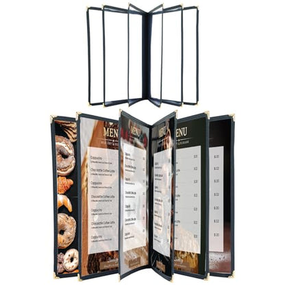 6 Page 12 View Menu Covers 8.5 x 11 Inch, 2 Pack - size: 6 page 12 view