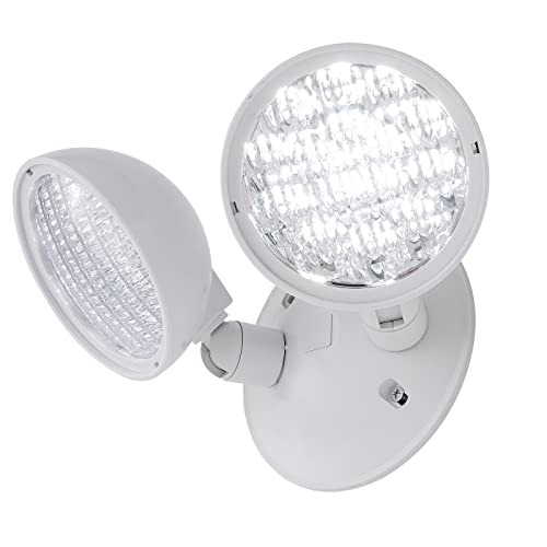 GZRUIYANG Emergency Remote Head Lighting, Double Round Head Emergency Light, UL Listed, Multi Voltage 3.6 to 24 Volt Input, 2 * 3 Watts, 180 Lumen, No Battery Inside - size: Remote Double Head, Round