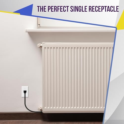 ENERLITES Single Receptacle Outlet, Tamper-Resistant, Commercial Grade, 3-Wire, Grounding Screw, 2-Pole, 5-20R, UL Listed, 61200-TR-W-10PCS, 20A 125V White, (Pack of 100) - color: White, size: (Pack of 100)