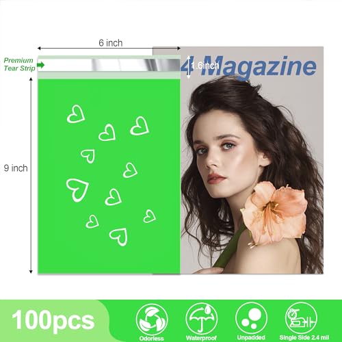 JinRuiKJ Thank You Poly Mailers 6x9 Inch, 100 PCS, Green - color: Green, size: 6*9inch 100pcs