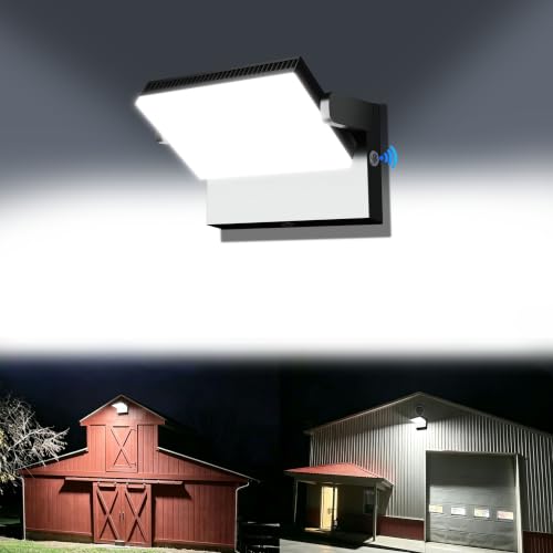 Juyace 120W LED Outdoor Wall Lights Modern Exterior Flood Light Photocell - size: 120W-1Pack-With Photocell