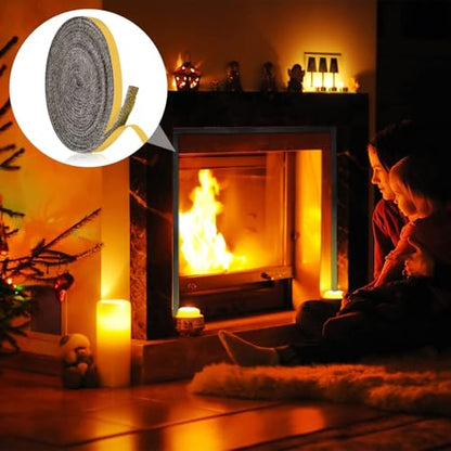Self Adhesive Heat-Resistant Flat Gasket Tape for Stoves and Fireplaces - color: 5/8" Wide - 79" Length