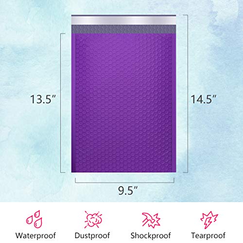 UCGOU Bubble Mailers 9.5x14.5" 25 Pack Usable Size 9.5x13.5" Purple Padded - color: Purple, size: 9.5x14.5" 25PC