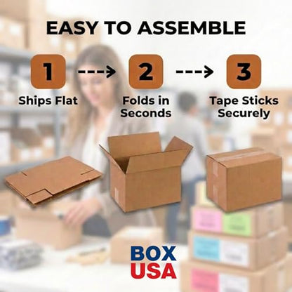 BOX USA Medium Moving Boxes 18"L x 14"W x 12"H 10-Pack - Corrugated Cardboard Box for Shipping, Mailing, Packing, Packaging and Storage - size: 18x14x12" Med 10-Pk