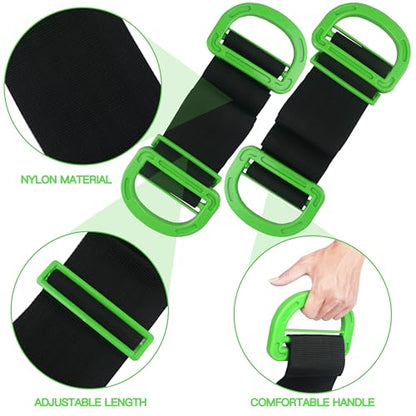 Adjustable Lifting Moving Straps, 1-Person Lifting Handle Straps with Anti-Slip Gloves, Furniture Moving Straps Support up to 600Lbs for Furniture, Boxes, House-Moving - style: 1-Person Lifting Handle Straps