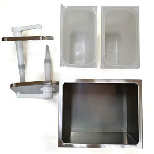 Sauce Dispenser Pump, Stainless Sauce Station Condiment Pump Station Ketchup Dressing BBQ Sauce Pumps Dispenser for Buffet, Restaurant, Cake Room, Coffee Shop Equipment (2 Head) - size: 2 Head