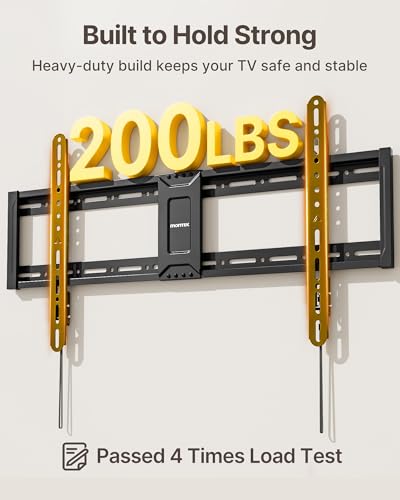 monTEK Heavy Duty Fixed TV Wall Mount for 43–95 Inch TVs, 200lbs Capacity - size: 43"-95" Fixed