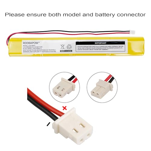 ELBB003 ELB-B003 9.6V 900mAh Emergency Exit Sign Light Battery Compatible Lithonia ELB-B004 ELBB004 OSI OSA228 DANTONA CUSTOM-306-U BBAT0043A BAT9.6V700 BBAT0044A BAA-96 (5)