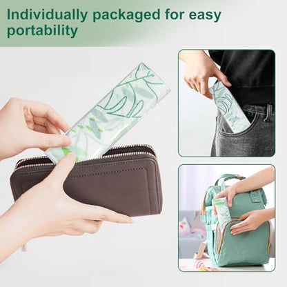 30 Pack Toilet Seat Covers Disposable, Kids, and Adults, Individually Wrapped for Travel, Large Waterproof Potty Covers for Toddlers, Toddler Potty Training for Public Restroom, Airplane, Trip - Leaf - color: Leaf