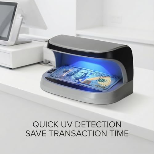 Portable UV Money Detector, Rechargeable Fake Bill Checker Machine