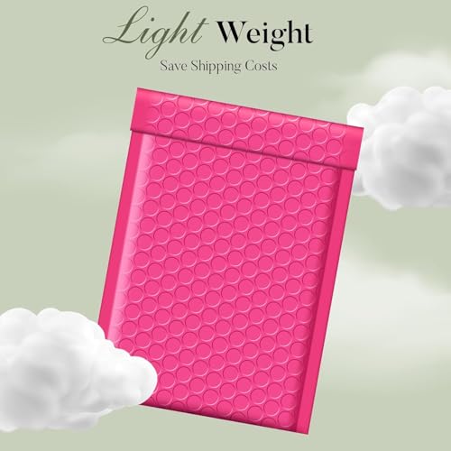 Metronic 19200Pack Bubble Mailer 4X8 Inch Pink Full Pallet Padded Envelopes - color: Pink, size: 4X8" 19200PC
