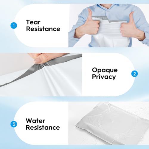 Fuxury Poly Mailers 10x13" 50 Pack,Shipping Bags For Clothing,White - color: White, size: 10x13" 50pcs