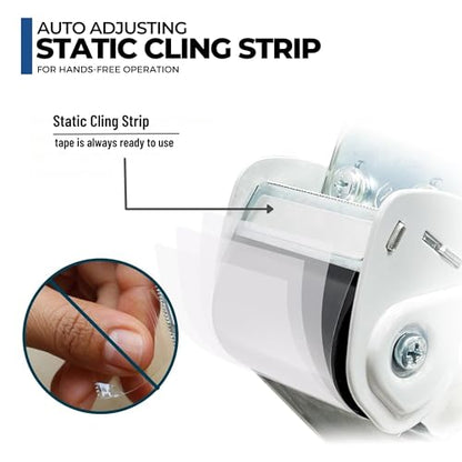 ICO by Excell Anti-Backflow Metal Packaging Tape Dispenser (2" Wide) for Packaging, Transportation, Moving, and Box Sealing. Includes 1 Tape Roll