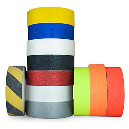 Sure-Step Non-Skid Safety Tape 1" x 60' Pack of 1 ROLL Yellow – High Traction, Waterproof Adhesive, Anti-Slip Tape for Stairs, Ramps, and Walkways – OSHA Compliant - color: YELLOW, size: 1" x 60' PACK OF 1 ROLL