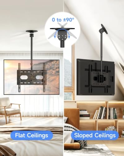 Suptek Ceiling TV Mount for 26-55-65 inch LCD LED TVs Full Motion Bracket - size: Max 65" TV