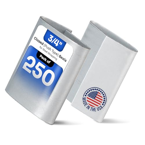 IDL Packaging 3/4" Closed (Push) Seals for Steel Strapping, Pack of 250 - color: Closed (Push), size: 3/4"