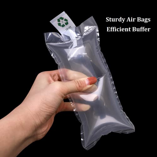 100 Pack BZQZDAI 5.9"x7.9" Clear Plastic Inflatable Air Packaging Bags Air Pillows Air Cushions Buffer Bags Void Fill Cushioning for Shipping and Packaging with Hand Pump - size: 100PACK (5.9"×7.9"）