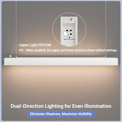 4FT LED Linear Lights 50/45/40/35/30W Up and Down Light,3/4/5000K 4Pack - color: White, size: 4FT4P