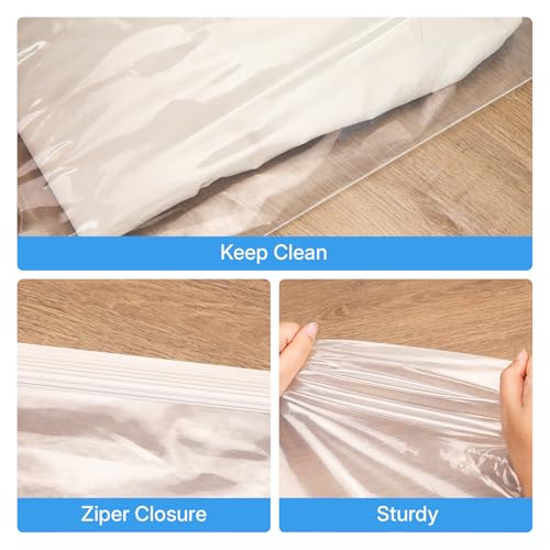 12Pcs Clear 18" x 24" Large Storage Plastic Bags, Zip Closure - size: 18x24 Inch(Pack of 12)