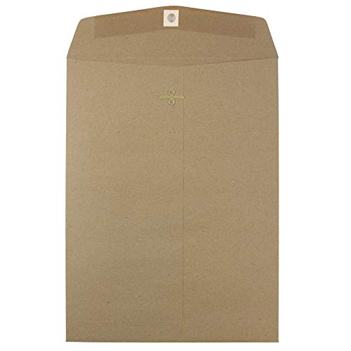 JAM PAPER 9 x 12 Premium Envelopes with Clasp Closure - Brown Kraft Paper Bag - 10/Pack - color: Brown Kraft, size: Pack of 10