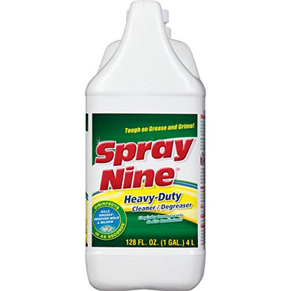 Spray Nine 26801 Heavy Duty Cleaner, Degreaser & Disinfectant for Home, Yard Equipment, Automotive & More - Refill for Spray Bottle 1 Gallon (Pack of 1) - size: 128 Fl Oz (Pack of 1), style: New Packaging