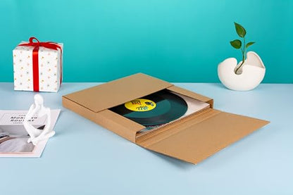 Vinyl Record LP Mailer, 12.8x12.8x1 inch Shipping Boxes, 50 Pack - size: 50 Pack