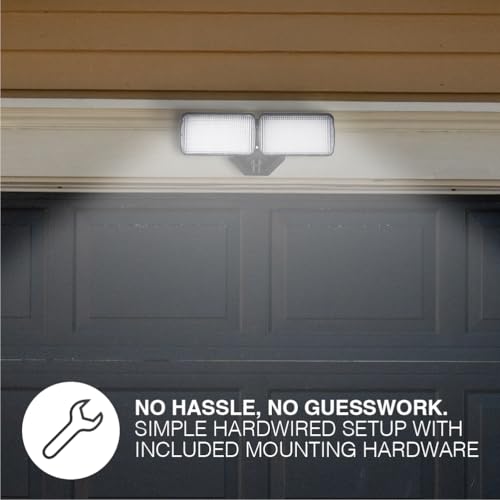 Sylvania 18W Security LED Light with Motion Sensor, Hardwired, 2000 LMS, Wet Rated, 5000K, Daylight - 1 Pack (66476) - color: Black, style: 18W Motion Sensor