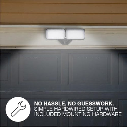 Sylvania 18W Security LED Light with Motion Sensor, Hardwired, 2000 LMS, Wet Rated, 5000K, Daylight - 1 Pack (66476) - color: Black, style: 18W Motion Sensor