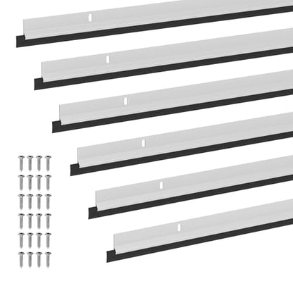 AMZNOVA Door Sweep Door Threshold Sweeper, 36in, White, 6Pack - color: White-6Pack