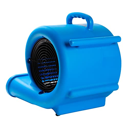 MOUNTO 1/3 HP 2000 CFM Air Mover for Water Damage Restoration – Heavy-Duty Carpet Dryer & Floor Blower Fan with 3 Speeds, Dual GFCI Outlets & 25ft Power Cord