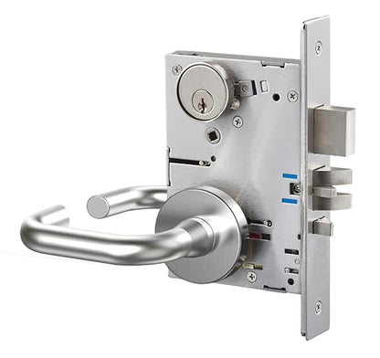 Commercial Lever Lock - Heavy-Duty Locking Door Handle, Designer Door Handles, UL 3 Hour Fire Rated Mortise Lever Lock Entry Function (F20) - color: M720 SS