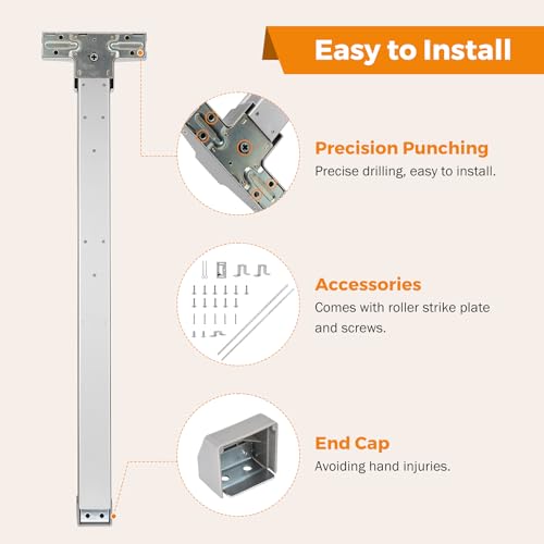 BEAMNOVA Vertical Rod Panic Bar Exit Device Push Bar, 27.5 Inch Metallic - color: Metallic, size: 27.5 inch