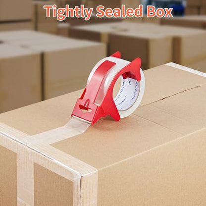 JARLINK 36 Rolls Clear Packing Tape with 2 Dispensers for Shipping